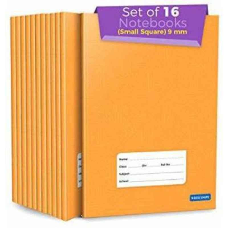 Target Publications A5 176 Pages Brown Ruled Small Square Maths Notebook (Pack of 16)