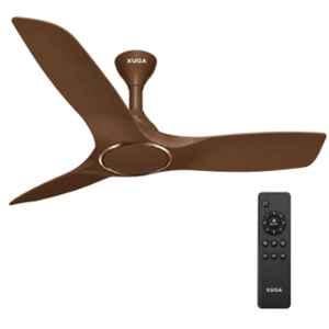 Xuga Aurora F3B Copper Motor Brown Premium BLDC 3 Blade Ceiling Fan with Remote Control & 5 Years Warranty, Sweep: 1200 mm