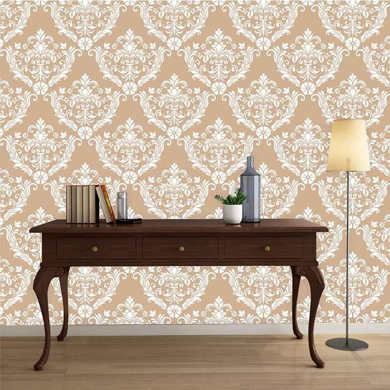 Asian Paints EzyCR8 300x45cm Paper Beige Delight of Damascus Self Adhesive Wall Sticker, HPCA25790