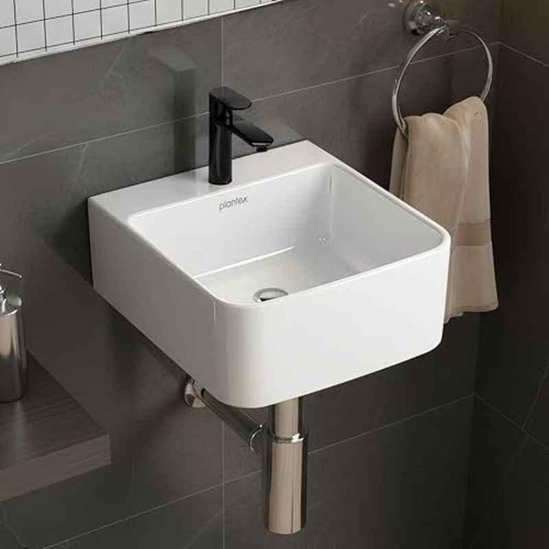 Plantex Roma 14x14x6 inch Ceramic White Wash Basin for Bathroom, APS-1175