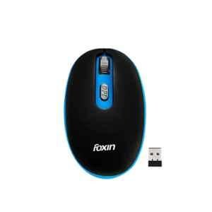 Foxin FWM9099 Vibrant Blue Nano USB Receiver Wireless Mouse with 1 Year Warranty, FOXMOU0116