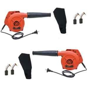 Hillgrove HGCM266M1 800W 18000rpm Electric Air Blower with Blowing Pipe, Dust Collector Bag & Carbon Brushes, HGCM527 (Pack of 2)