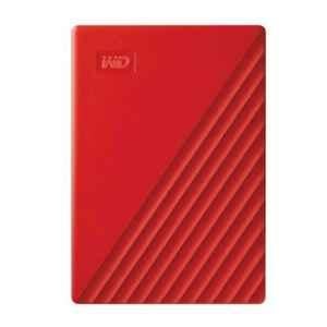 WD My Passport 4TB USB 3.0 Red Portable External Hard Drive with Automatic Backup, WDBPKJ0040BRD-WESN