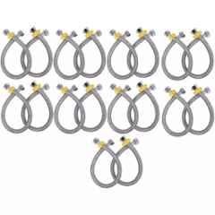 Fastgear 24 inch Stainless Steel Silver Connection Pipe, FG2767 (Pack of 18)