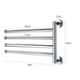 ZAP Stainless Steel 4 Arm Bathroom Swing Hanger Towel Rack
