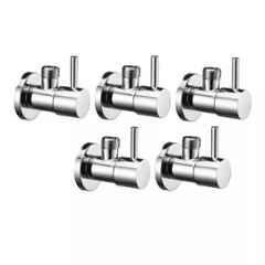 Fastgear Turbo Stainless Steel Silver Chrome Finish Angle Valve, FG2101 (Pack of 5)