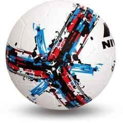 Nivia Storm White Rubber Moulded Training Football, Size: 5
