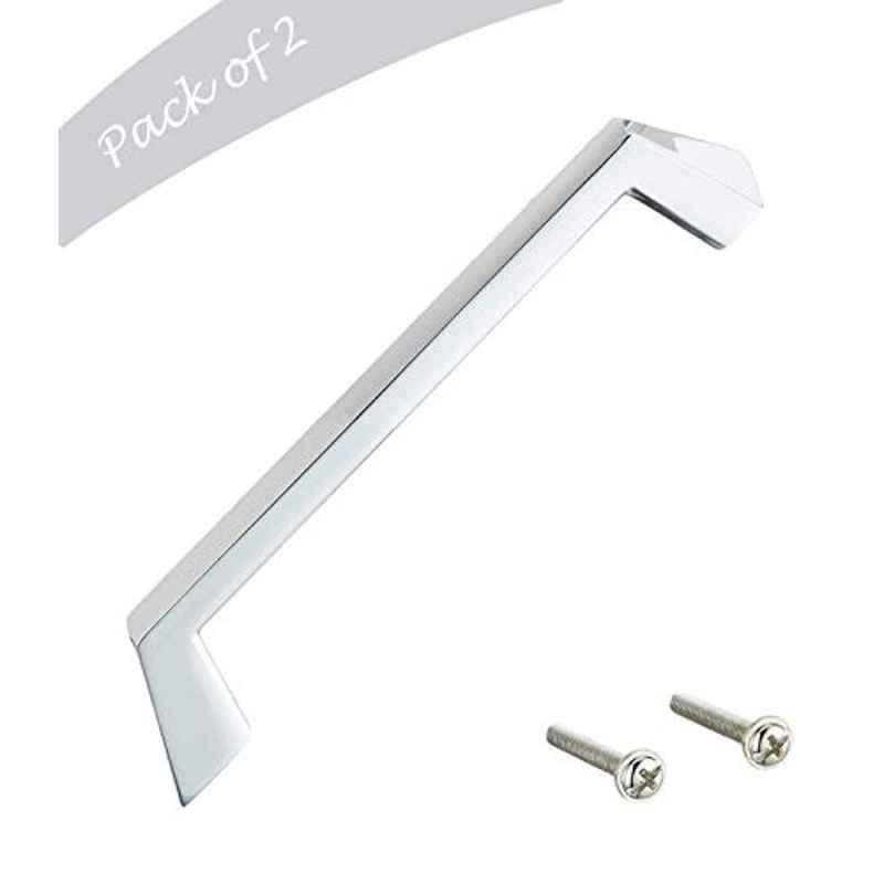 Aquieen 96mm Malleable Chrome Wardrobe Cabinet Pull Handle, KL-702-96-CP (Pack of 2)