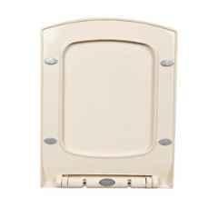 Elegant Casa A-9 43x34cm Polypropylene Ivory Rectangular Toilet Seat Cover