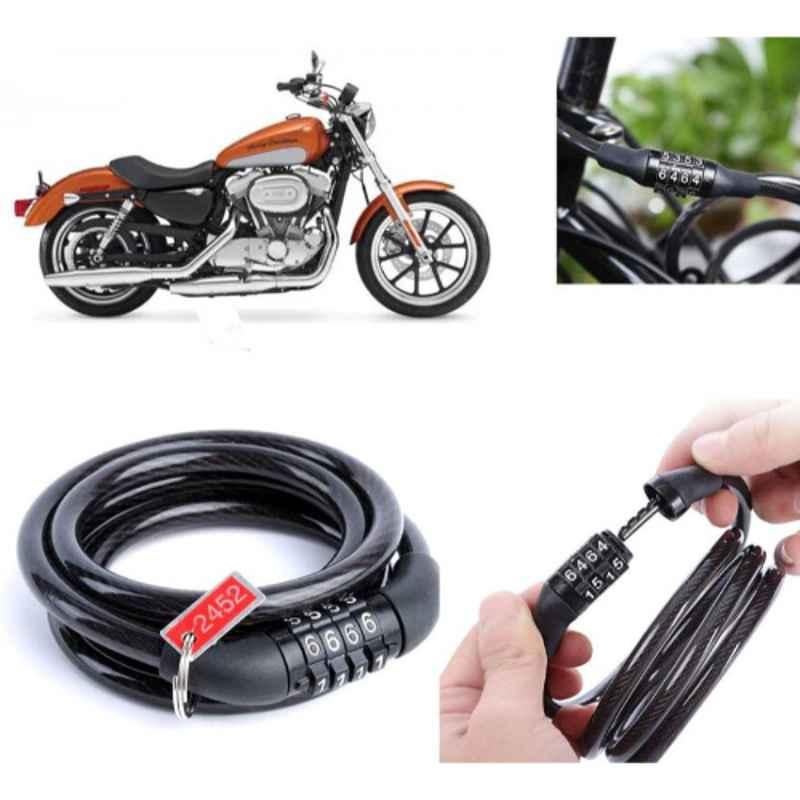 Auto Pearl PVC & Plastic Black Combination Cable Lock for XL Super, 581