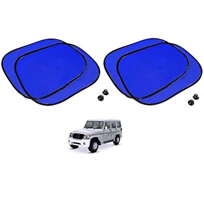 Kozdiko 4 Pcs Blue Chipkoo Car Window Sunshade Curtain Set for Mahindra Bolero XL, koz_83052