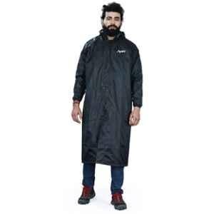 Buy Apex Polyester Black Men Raincoat 