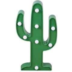 Plastic Green Cactus LED Table Night Lamp