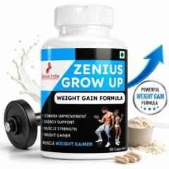 Zenius India 60 Pcs Grow Up Capsule with Ashwagandha, White Musli, Tribulus, Amalaki, Pippali, Shatavari & Vidanga for Weight Gainer & Muscle Weight Gainer