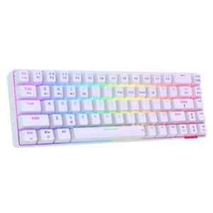 Portronics Hydra 10 White & Brown Mechanical Wireless Keyboard with 16.8 Million RGB Colour Lights & Type-C Charging, POR 1881