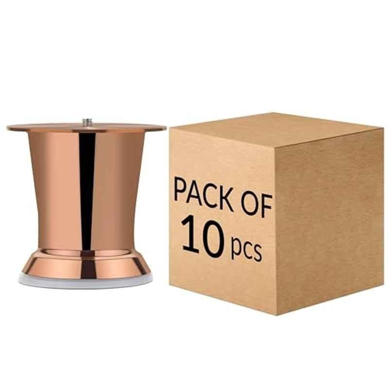 Plantex Heavy Duty 3 inch Spare Sofa Legs for Bed Furniture/Sofa Legs for Table/Sofa Support Legs Set of 10 Pcs Rose Gold