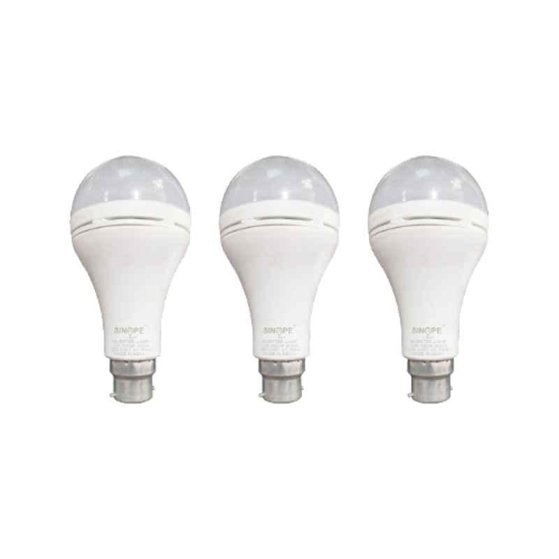 Sinope 12W Standard B22 White Inverter Bulb, SL12I03L (Pack of 3)