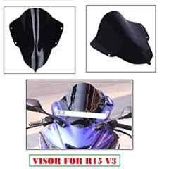 AOW Visor Glass for Yamaha R15 V3 (Black) B-25