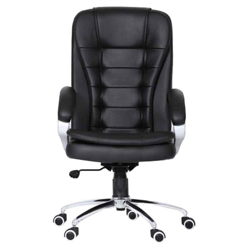 Da Urban Windsor Leatherette High Back Black Executive Office Chair with Armrests