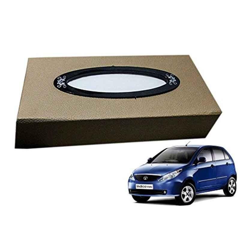 Kozdiko 200 Sheets 100 Pulls Beige Tissue Paper Box for Tata Indica Vista, koz_24602