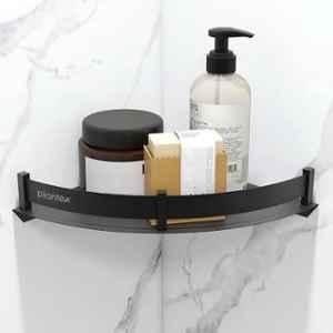 Plantex Stainless Steel Corner Shelf for Bathroom Wall/Bathroom Corner Shelves/Bathroom Shelf Rack/Side Corner Shelf/Kitchen Organizer/Bathroom Corner Rack- 9x9 inch Black