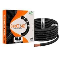 CabONE Lite 10 Sqmm Black Single Core FR PVC Insulated CCA Copper Electrical Wire, Length: 90 m
