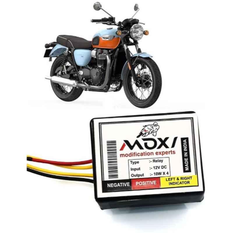 Auto Pearl 12V Black Front & Rear Flasher Indicator Light for Bonneville T100