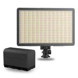 Digitek 37W 3200-5600K Bi-Colour LED Video Light with Micro USB Charging & NP-750 Li-ion Battery, LED-D520WB Combo