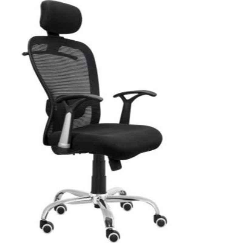 Da Urban Numero Black High Back Revolving Office Chair with Head Rest