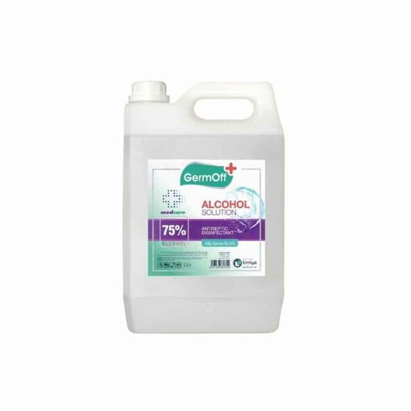 GermOff 75% Alcohol Solution Antiseptic Disinfectant, 5 L, 4 Pcs/Carton