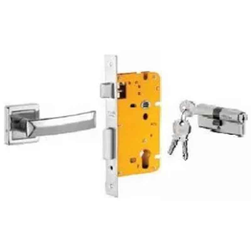 Dorset ML Series Quadra 60mm Stainless Steel Door Handle Lock Set with Both Side Key Cylinder, ML QU OR