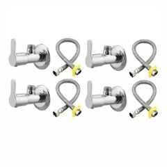 Fastgear Stainless Steel Silver Chrome Finish Bathroom Faucet Set, FG969