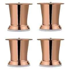 Plantex Heavy Duty 3 inch Spare Sofa Legs for Bed Furniture/Sofa Legs for Table/Sofa Support Legs Set of 4 Pcs Rose Gold