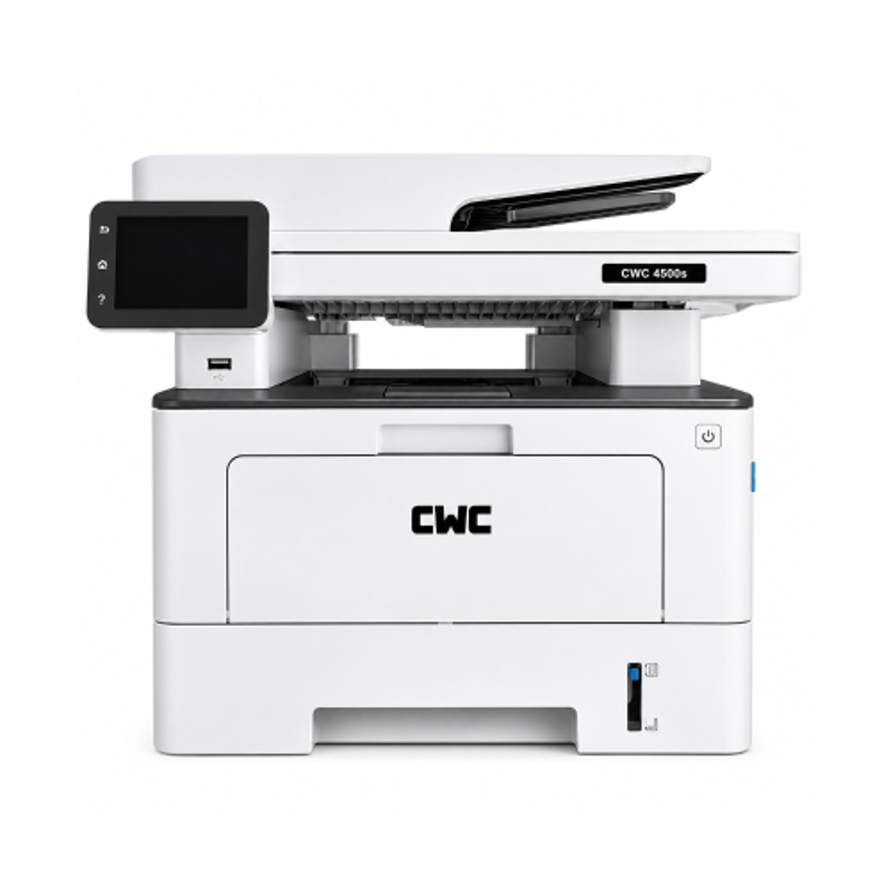 CWC 4500s 45ppm Multi-Function Monochrome Laser Make in India Printer with Wi-Fi Bluetooth Network & USB SPDF (Single-Pass Document Feeder) Legal-Size Platen Glass & 5 Years Warranty