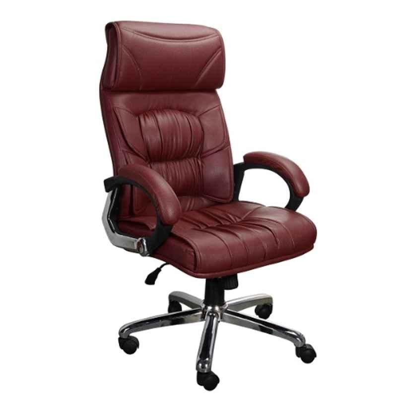 KVS India Leatherette Cherry High Back Office Chair
