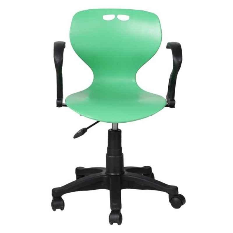 Regent Net & Metal Black & Green Chair with Peacock Handle, RSC-511