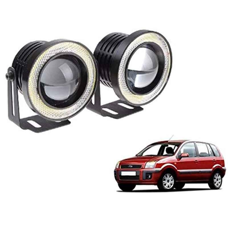 Kozdiko 2 Pcs 15W 3.5 inch High Power White LED Projector COB Fog Light Set with White Angel Eye Ring for ford Fusion, koz_72626