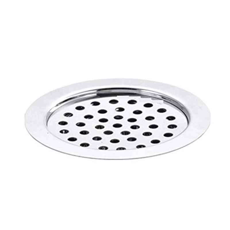 Oleanna 5 inch Stainless Steel Silver Chrome Finish Round Floor Drain Cover (Pack of 5)