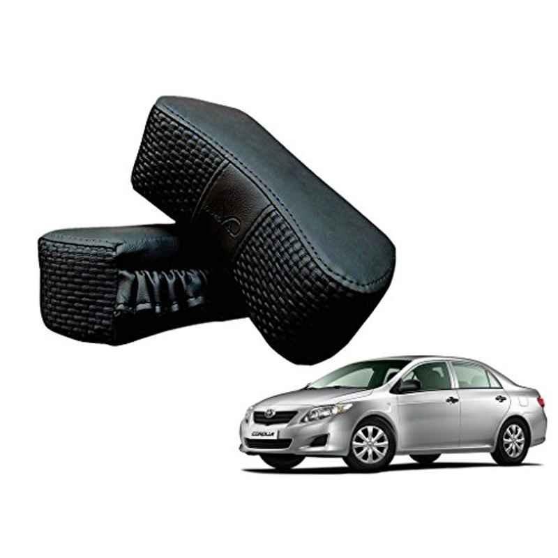 Kozdiko 2 Pcs Memory Foam Black Luxurious Neck Rest Set for Toyota Corolla, koz_19545