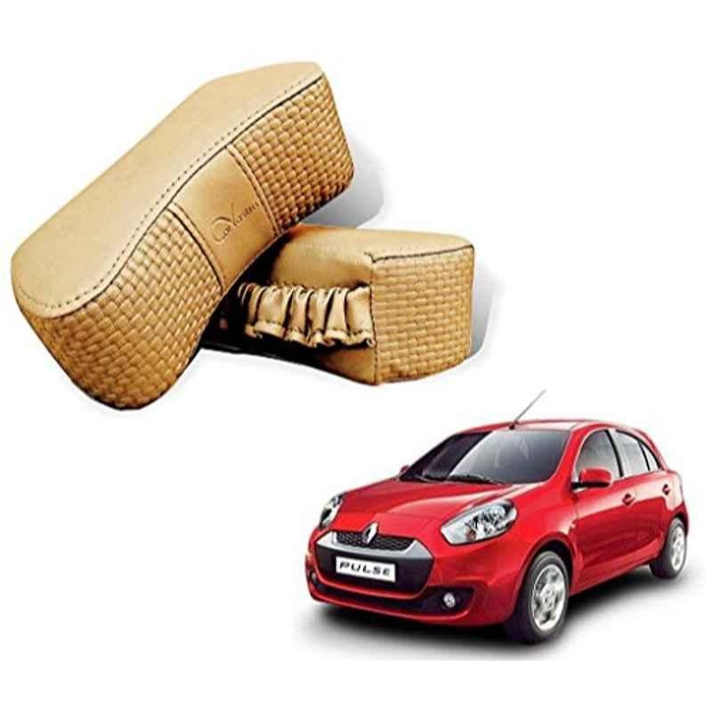 Kozdiko 2 Pcs Memory Foam Beige Neck Rest Cushion Pillow Set for Renault Pulse, Koz-5117