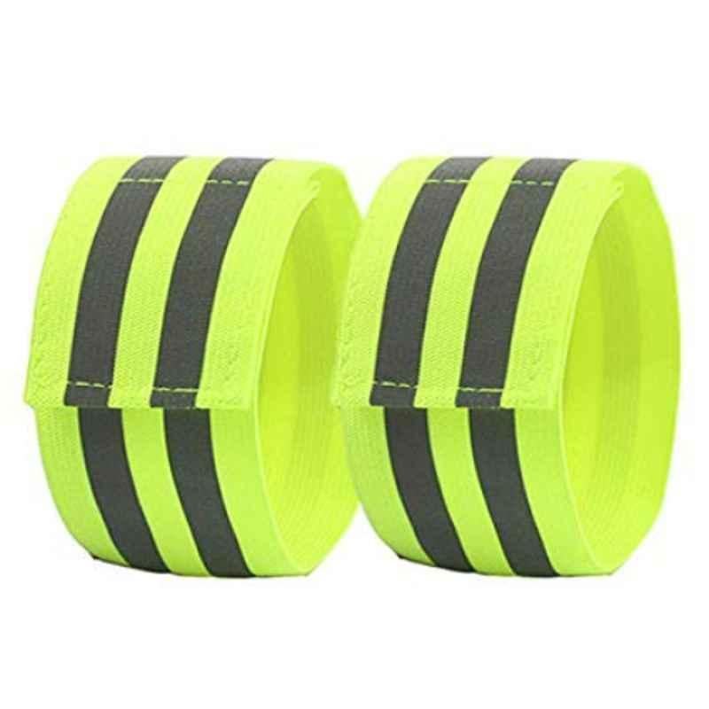 ReflectoSafe Green Reflective Arm & Ankle Bands for High Night Visibility (Pack of 5)