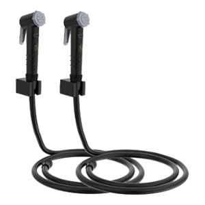 RN Black.1 Health Faucet Set with Hose Pipe & Wall Holder for Toilet Cleaning (Pack of 2)