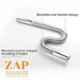 ZAP 1/4 inch PVC Chrome Finish Flexible Hose Pipe for Bathroom Wash Basin & Kitchen Sink