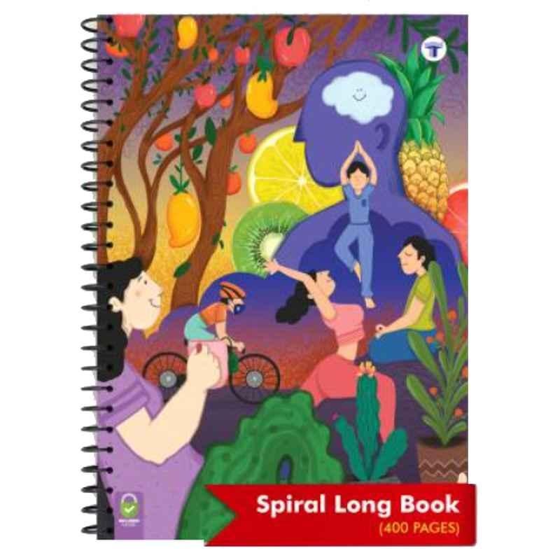 Target Publications A4 400 Pages Multicolour Ruled Single Line Notebook with Cover