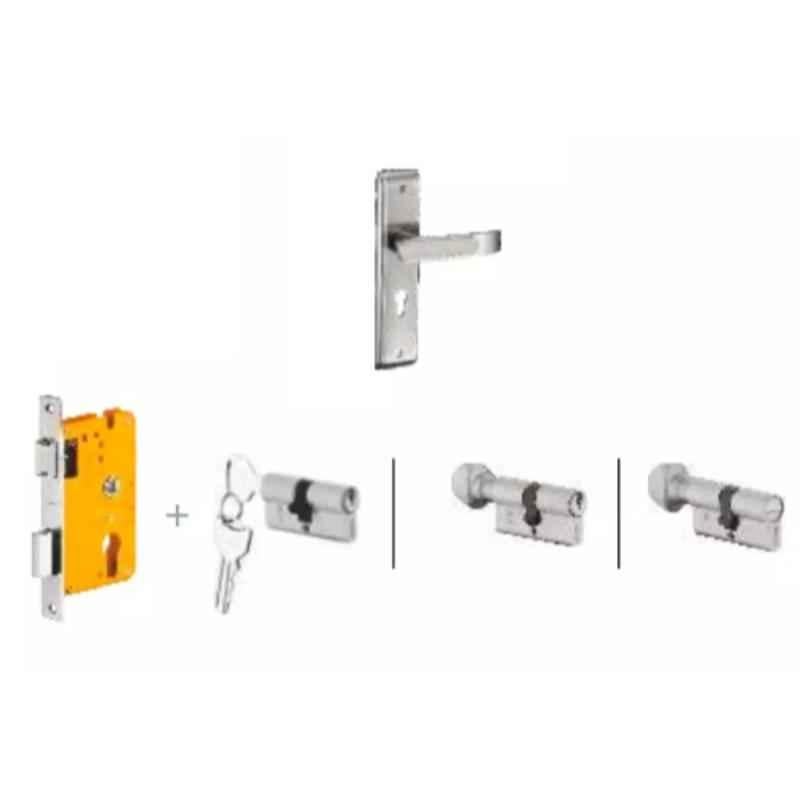 Dorset Dash HL DAS 204.3mm Zinc PT Finish Lock Set with KY Mortise Lever Lock (Pack of 4)