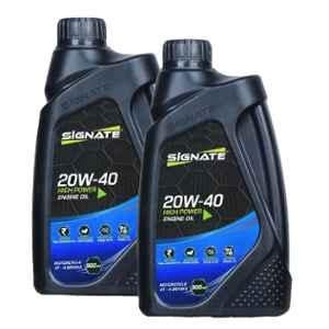 Signate 20W-40 900ml High Performance Engine Oil for All 4 Stroke Bikes (Pack of 2)