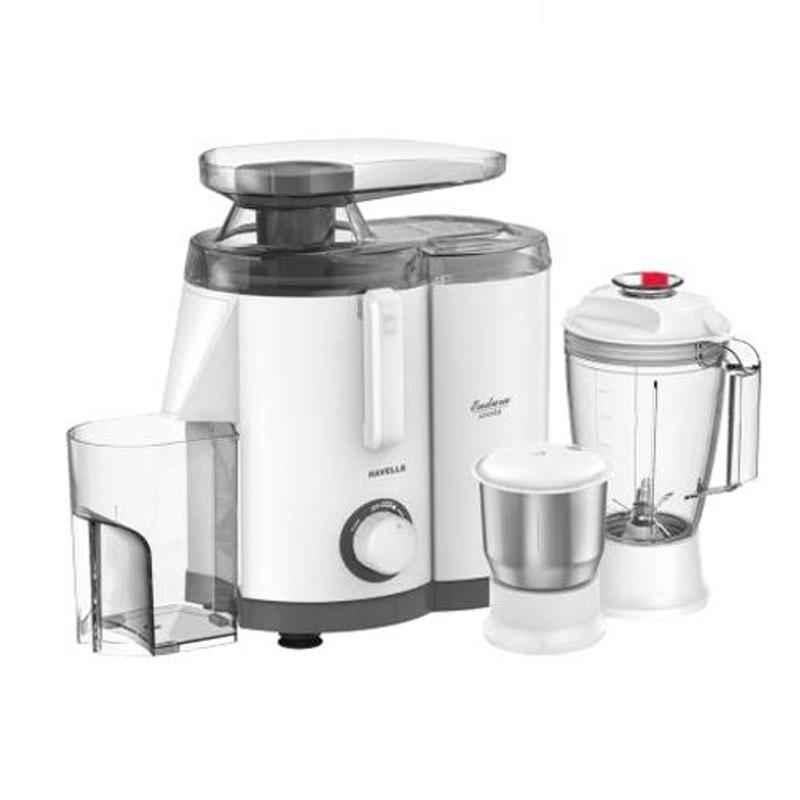 Havells Endura JMG White Juicer Mixer Grinder with 3 Jars with 2 years Warranty, GHFJMAHW050