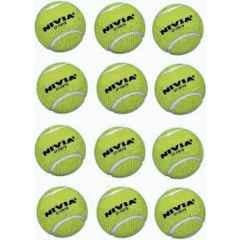 Nivia Cricket Tennis Ball (pack of 12) Yellow Cricket Tennis Ball (Standard) (Pack of 12)