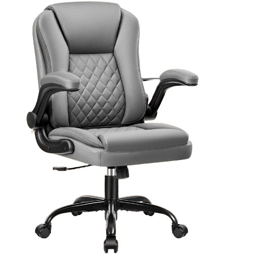 Buy Chairtech 50x50cm 113kg High Back Leatherette Grey Ergonomic