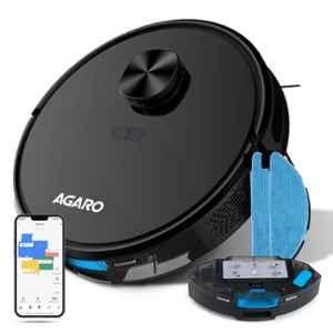 AGARO Alpha 3200Pa 250ml Black Wet & Dry Robot Vacuum Cleaner, 34074